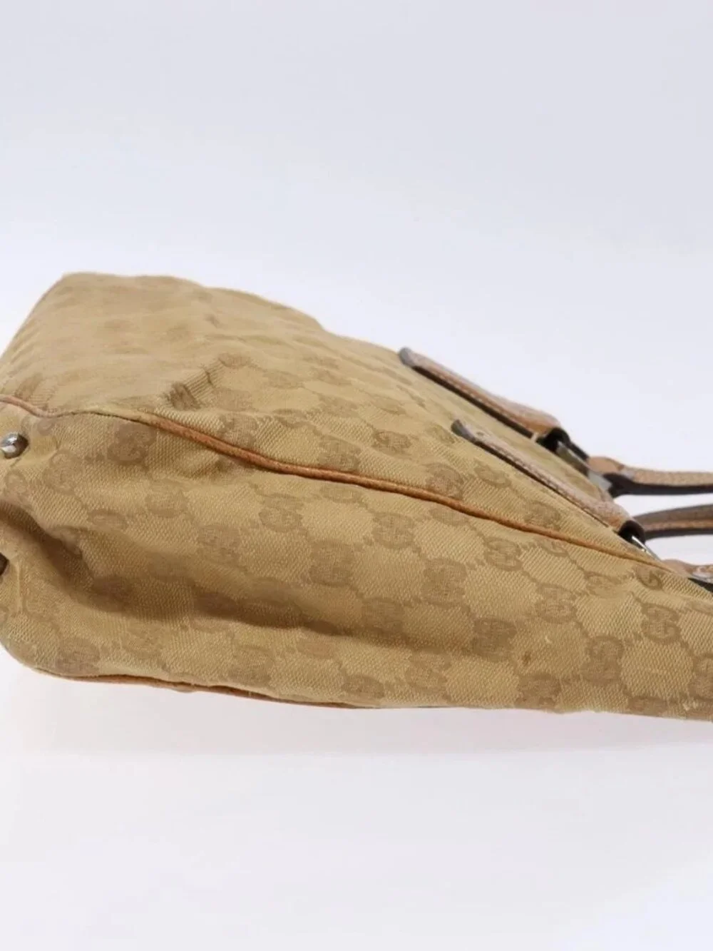 GUCCI GG Canvas Hand Bag Brown 113019 Auth 134527